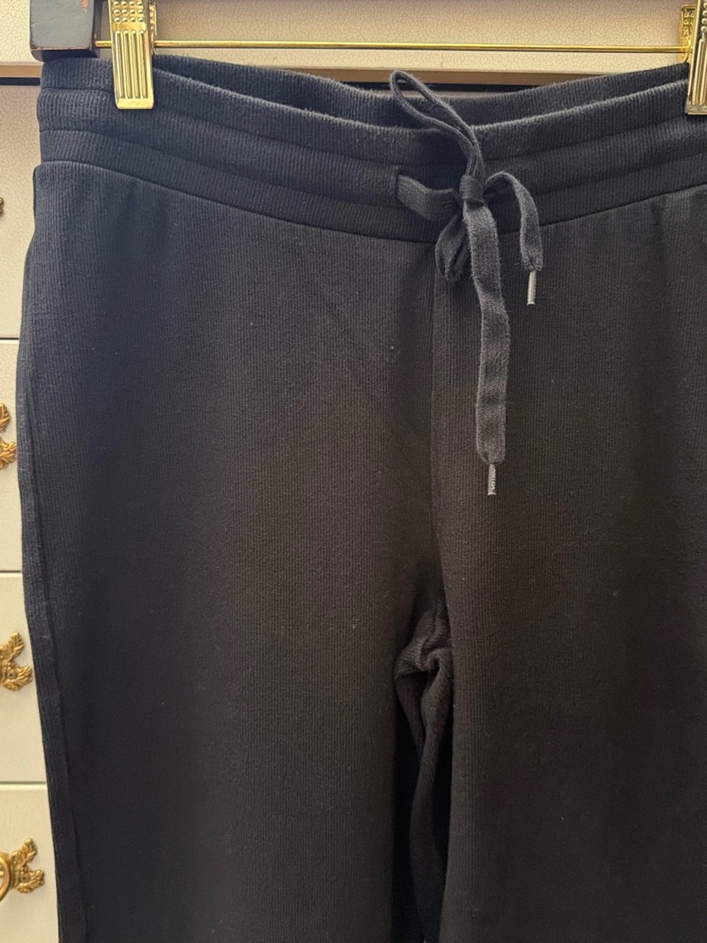 Aritzia Black Knit Drawstring Sweatpants